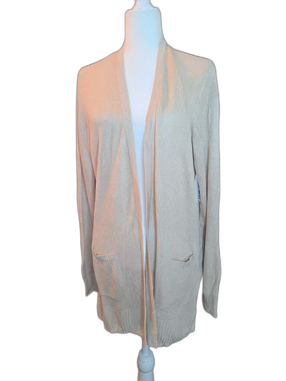 NWT Nine West - Beige Open-Front Women's Cardigan Sweater